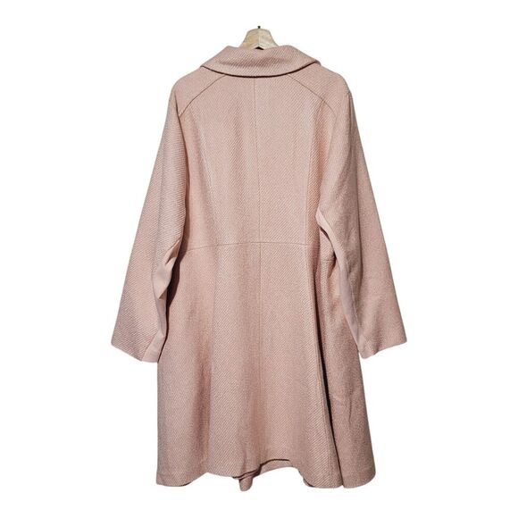 Torrid Wool Blend Shawl Collar Coat Pale Blush Dress Coat Torrid 3X See Measures - Picture 15 of 16